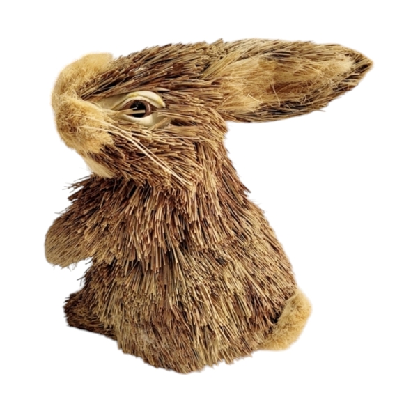 Sisal Straw Rustic Standing Bunny Rabbit - Picture 3 of 8
